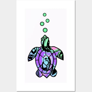 Sea Turtle Love Sea Life Posters and Art